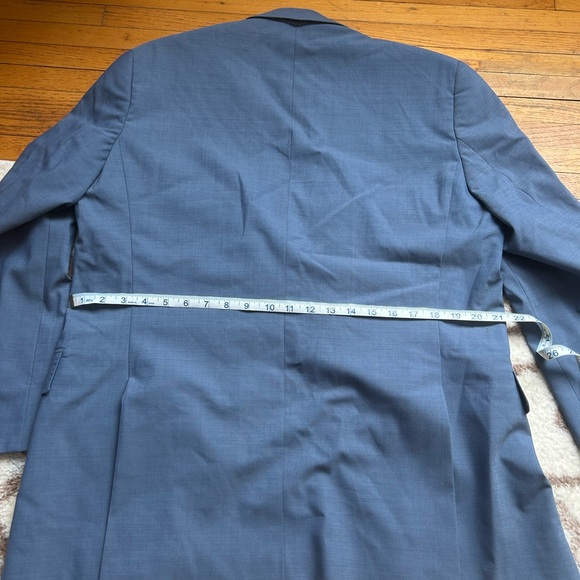 Ted Baker London Jaying Slim Fit Textured Wool Suit Jacket in Blue - Picture 8 of 16